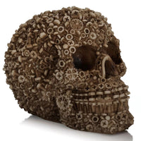 1pc, Resin Screw Gear Mechanical Style Skull Decorative Crafts Ornament Home Decor Statue Halloween Decoration Sculpture Skull Statue