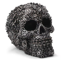 1pc, Resin Screw Gear Mechanical Style Skull Decorative Crafts Ornament Home Decor Statue Halloween Decoration Sculpture Skull Statue