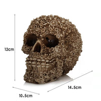 1pc, Resin Screw Gear Mechanical Style Skull Decorative Crafts Ornament Home Decor Statue Halloween Decoration Sculpture Skull Statue