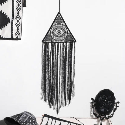 1pc Halloween Dreamcatcher, Black Evil Eye Wall Hanging, Room Garden Dreamcatcher Decoration, Witch Bat Wall Decor, room Decor, home Decor