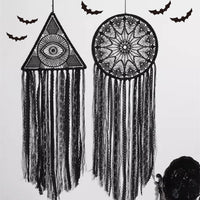 1pc Halloween Dreamcatcher, Black Evil Eye Wall Hanging, Room Garden Dreamcatcher Decoration, Witch Bat Wall Decor, room Decor, home Decor