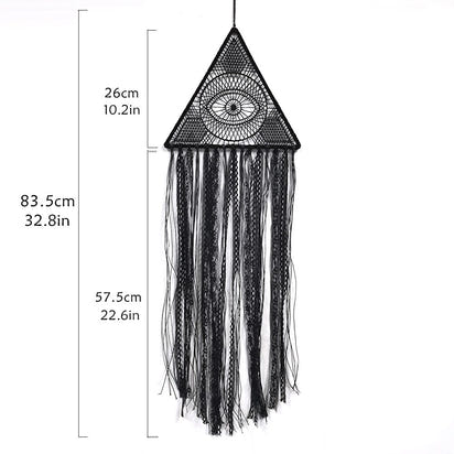 1pc Halloween Dreamcatcher, Black Evil Eye Wall Hanging, Room Garden Dreamcatcher Decoration, Witch Bat Wall Decor, room Decor, home Decor