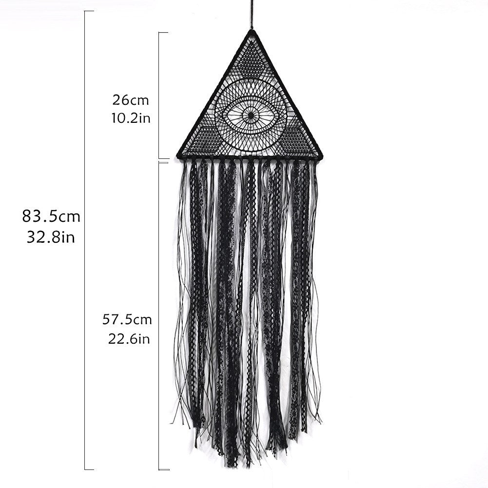 1pc Halloween Dreamcatcher, Black Evil Eye Wall Hanging, Room Garden Dreamcatcher Decoration, Witch Bat Wall Decor, room Decor, home Decor