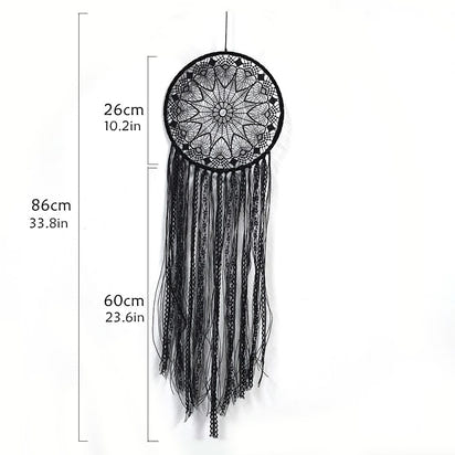 1pc Halloween Dreamcatcher, Black Evil Eye Wall Hanging, Room Garden Dreamcatcher Decoration, Witch Bat Wall Decor, room Decor, home Decor