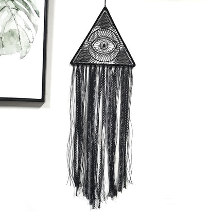 1pc Halloween Dreamcatcher, Black Evil Eye Wall Hanging, Room Garden Dreamcatcher Decoration, Witch Bat Wall Decor, room Decor, home Decor