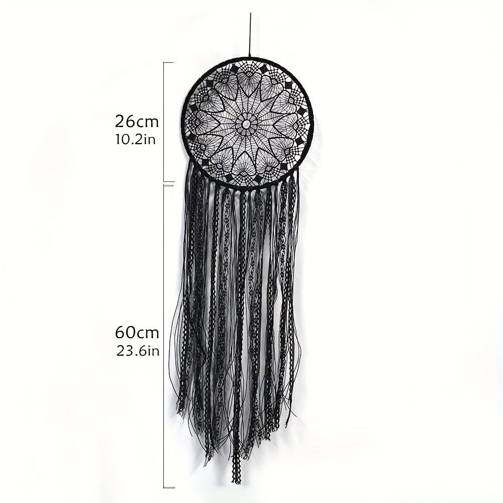 1pc Halloween Dreamcatcher, Black Evil Eye Wall Hanging, Room Garden Dreamcatcher Decoration, Witch Bat Wall Decor, room Decor, home Decor