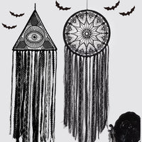 1pc Halloween Dreamcatcher, Black Evil Eye Wall Hanging, Room Garden Dreamcatcher Decoration, Witch Bat Wall Decor, room Decor, home Decor